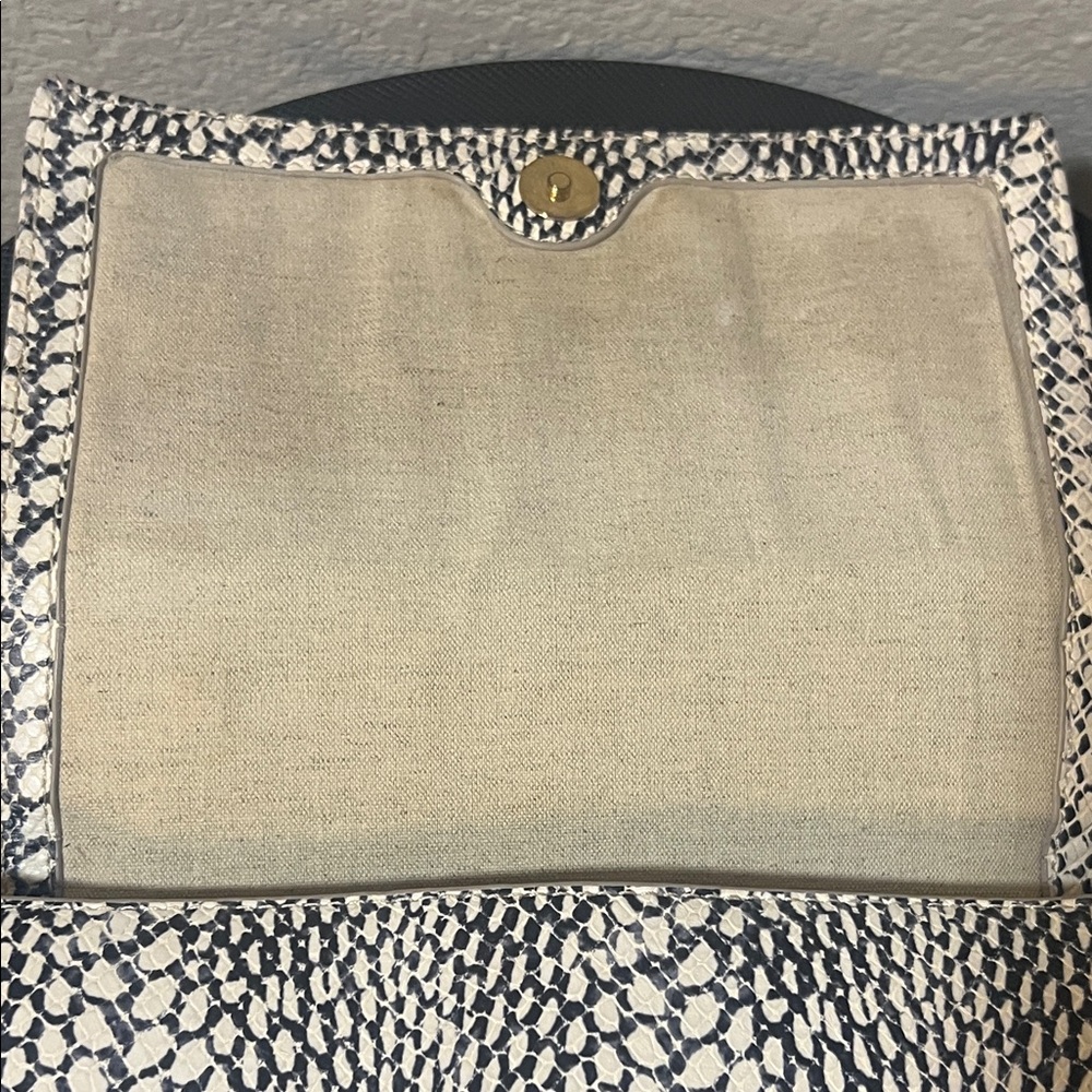 India Hicks Snakeskin Print Crossbody Bag with Gold Clasp - Picture 6 of 6